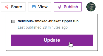 Publish applet