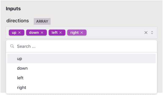 union of literal types input
