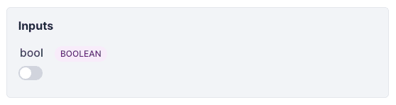 Boolean input
