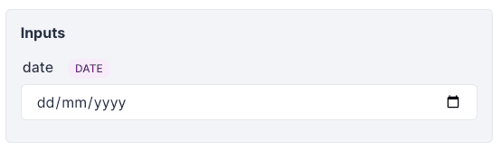 Date input